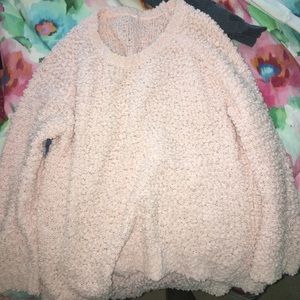 Pink fuzzy sweater